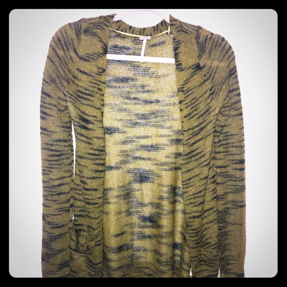 Free people tiger cardigan